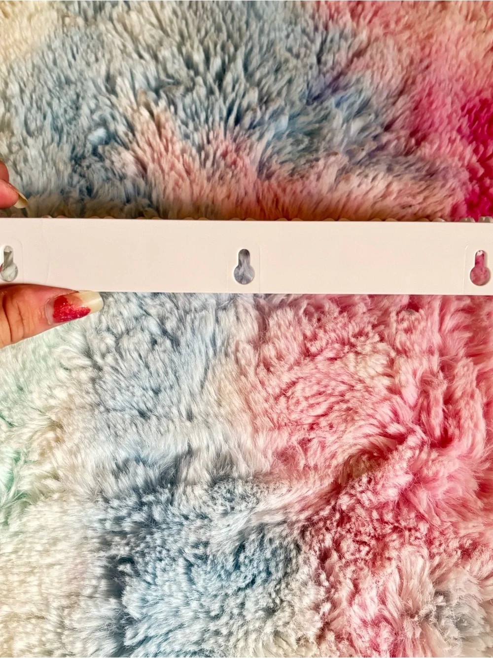 White Bow Wall Shelf with Mirror